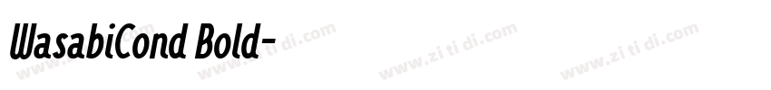 WasabiCond Bold字体转换